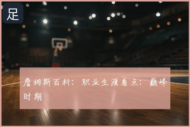 詹姆斯百科：职业生涯看点：巅峰时期